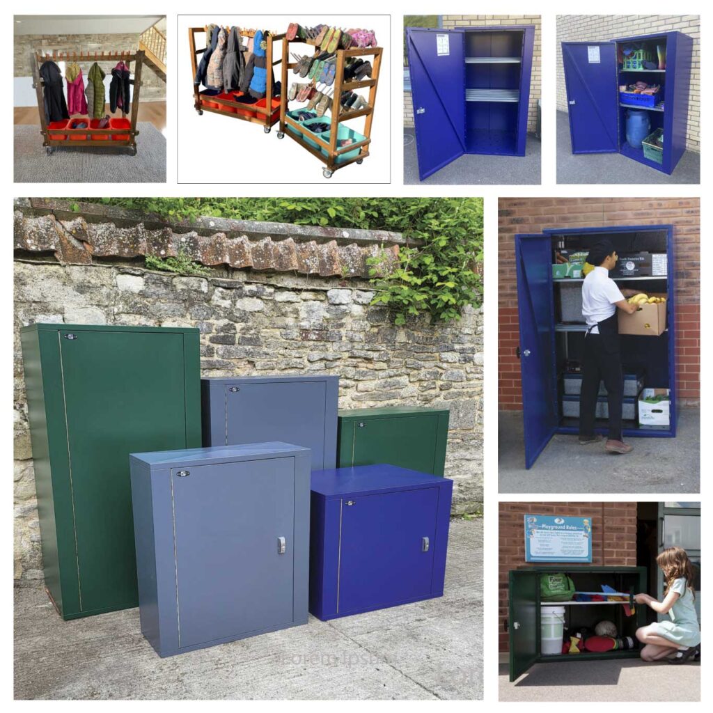 Ri School Storage Cabinets Collage